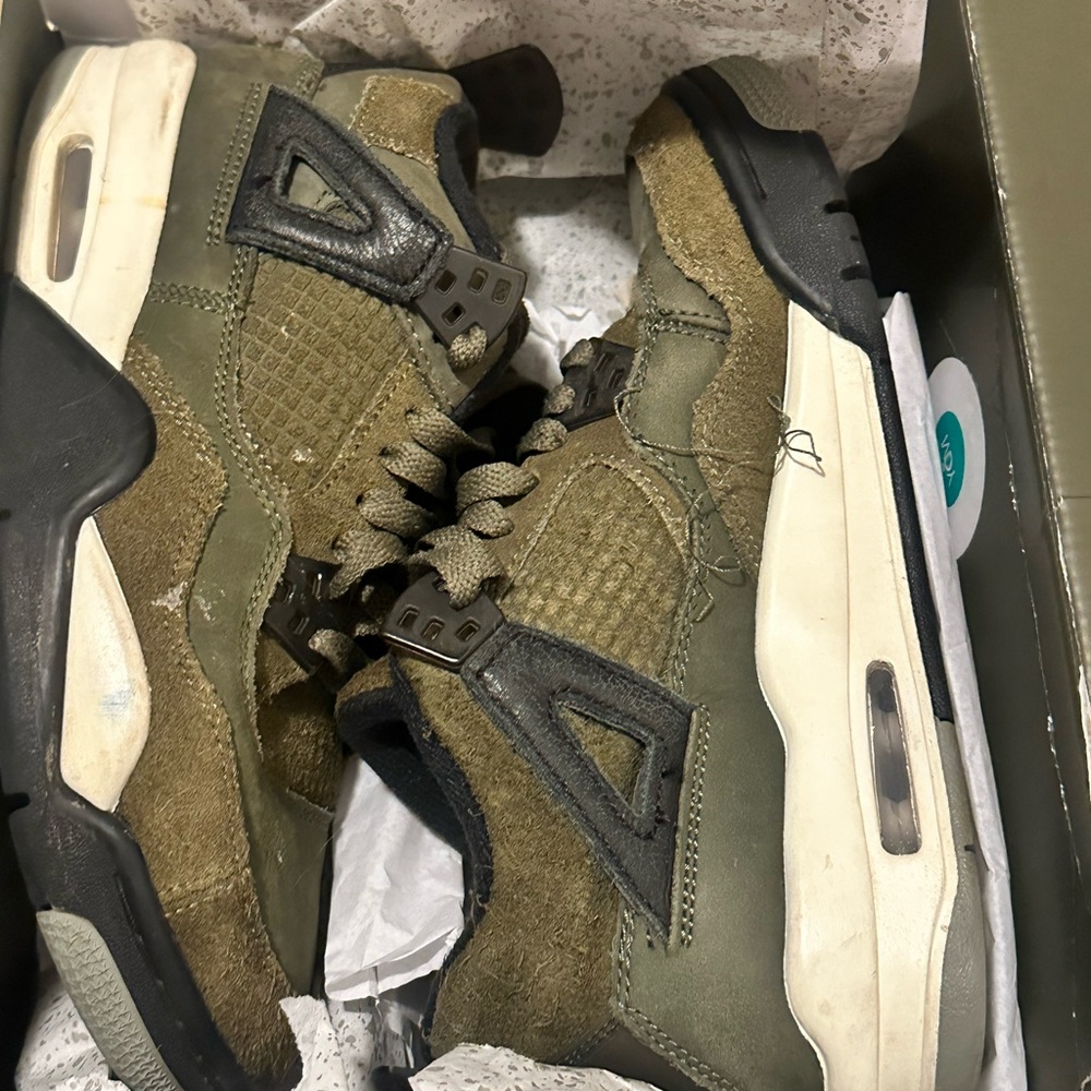 Nike Olive Green Suede Sneakers